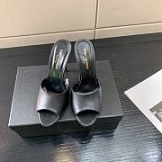 YSL 105mm LA 16 Black Mules  - 3