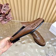 YSL Brown leather loafer mule - 5
