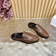 YSL Brown leather loafer mule - 4