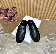 	 YSL Black leather loafer mule - 6
