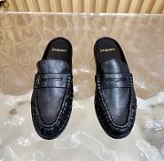 	 YSL Black leather loafer mule - 2
