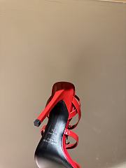 	 YSL 105mm Cassandra logo-plaque Red Sandals - 6