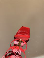 	 YSL 105mm Cassandra logo-plaque Red Sandals - 5