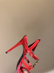 	 YSL 105mm Cassandra logo-plaque Red Sandals - 2