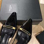 YSL Jacqueline patent leather slingback pumps in black - 5