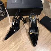 YSL Jacqueline patent leather slingback pumps in black - 2