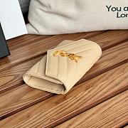 YSL CASSANDRE MATELASSÉ ENVELOPE WALLET IN GRAIN LEATHER BEIGE - 13*9*3CM - 4