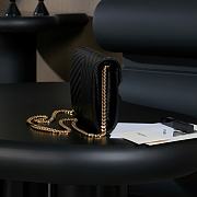 	 YSL Cassandre Leather wallet-on-chain Black & gold hardware -22.5x14x4cm - 3