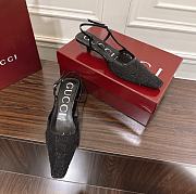 Gucci Women's GG crystal slingback pump in black 3.5cm - 3