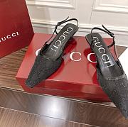 Gucci Women's GG crystal slingback pump in black 3.5cm - 2