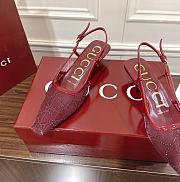 	 Gucci Women's GG crystal slingback pump in red 3.5cm - 3