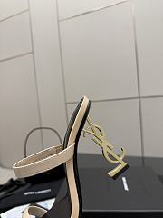 	 YSL OPYUM mules in beige satin crepe - 6