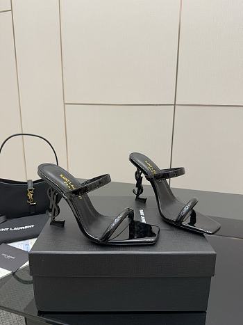 	 YSL OPYUM mules in black satin crepe