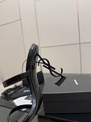 	 YSL OPYUM mules in black satin crepe - 6