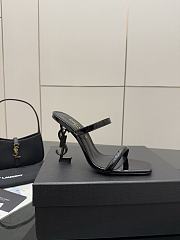 	 YSL OPYUM mules in black satin crepe - 4