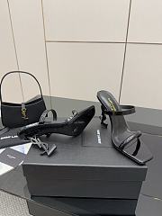	 YSL OPYUM mules in black satin crepe - 3