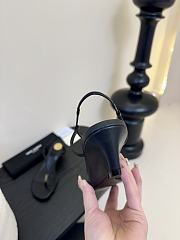 YSL Cassandre 40 leather wedges in black  - 6