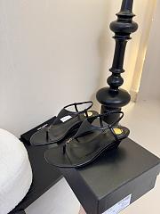 YSL Cassandre 40 leather wedges in black  - 5