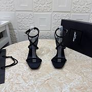 YSL Opyum 110 crystal-embellished black sandals  - 5