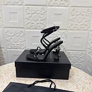 YSL Opyum 110 crystal-embellished black sandals  - 4