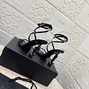 YSL Opyum 110 crystal-embellished black sandals  - 3