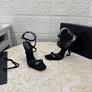 YSL Opyum 110 crystal-embellished black sandals  - 2