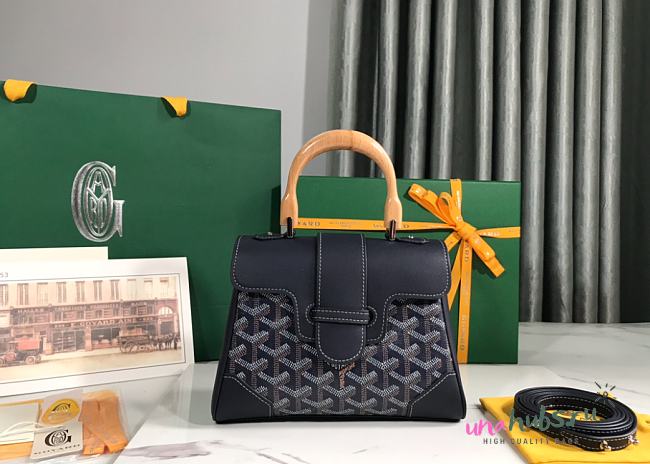 Goyard Saigon mini navy bag - 20x14.5×9cm - 1