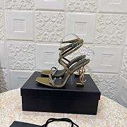 YSL Opyum 110 crystal-embellished green sandals - 6