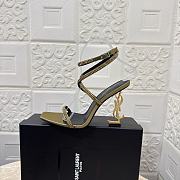 YSL Opyum 110 crystal-embellished green sandals - 3