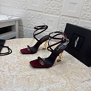 	 YSL Opyum 110 crystal-embellished red sandals - 1