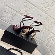 	 YSL Opyum 110 crystal-embellished red sandals - 4