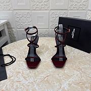 	 YSL Opyum 110 crystal-embellished red sandals - 3