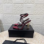 	 YSL Opyum 110 crystal-embellished red sandals - 2