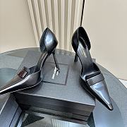 YSL Black 110mm D'Orsay Pumps - 4