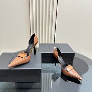 	 YSL Brown 110mm D'Orsay Pumps - 6