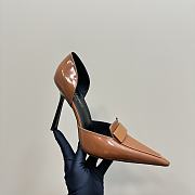 	 YSL Brown 110mm D'Orsay Pumps - 5