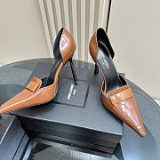 	 YSL Brown 110mm D'Orsay Pumps - 2