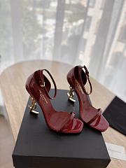 YSL Opyum Ankle Strap Sandal In Red Patent - 1