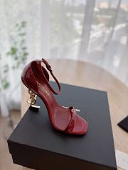 YSL Opyum Ankle Strap Sandal In Red Patent - 4