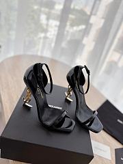	 YSL Opyum Ankle Strap Sandal In Black Patent - 1