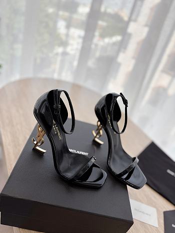 	 YSL Opyum Ankle Strap Sandal In Black Patent