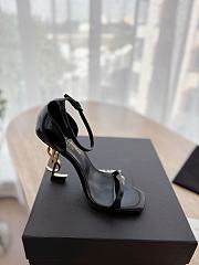	 YSL Opyum Ankle Strap Sandal In Black Patent - 6
