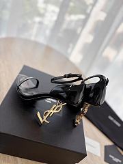 	 YSL Opyum Ankle Strap Sandal In Black Patent - 3