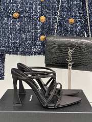 YSL Black 110mm crystal-embellished Sandals - 1