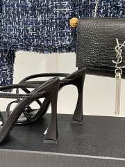 YSL Black 110mm crystal-embellished Sandals - 6