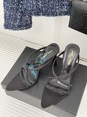 YSL Black 110mm crystal-embellished Sandals - 4
