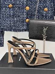 	 YSL Beige 110mm crystal-embellished Sandals - 1