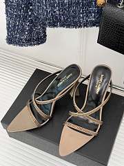 	 YSL Beige 110mm crystal-embellished Sandals - 2