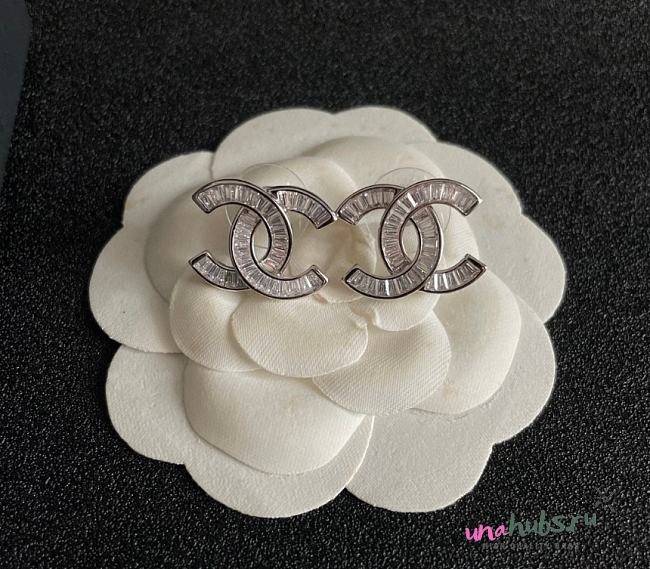 CHANEL Silver Stud Fashion Earrings - 1