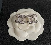 CHANEL Silver Stud Fashion Earrings - 1